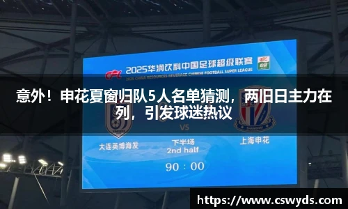 意外！申花夏窗归队5人名单猜测，两旧日主力在列，引发球迷热议